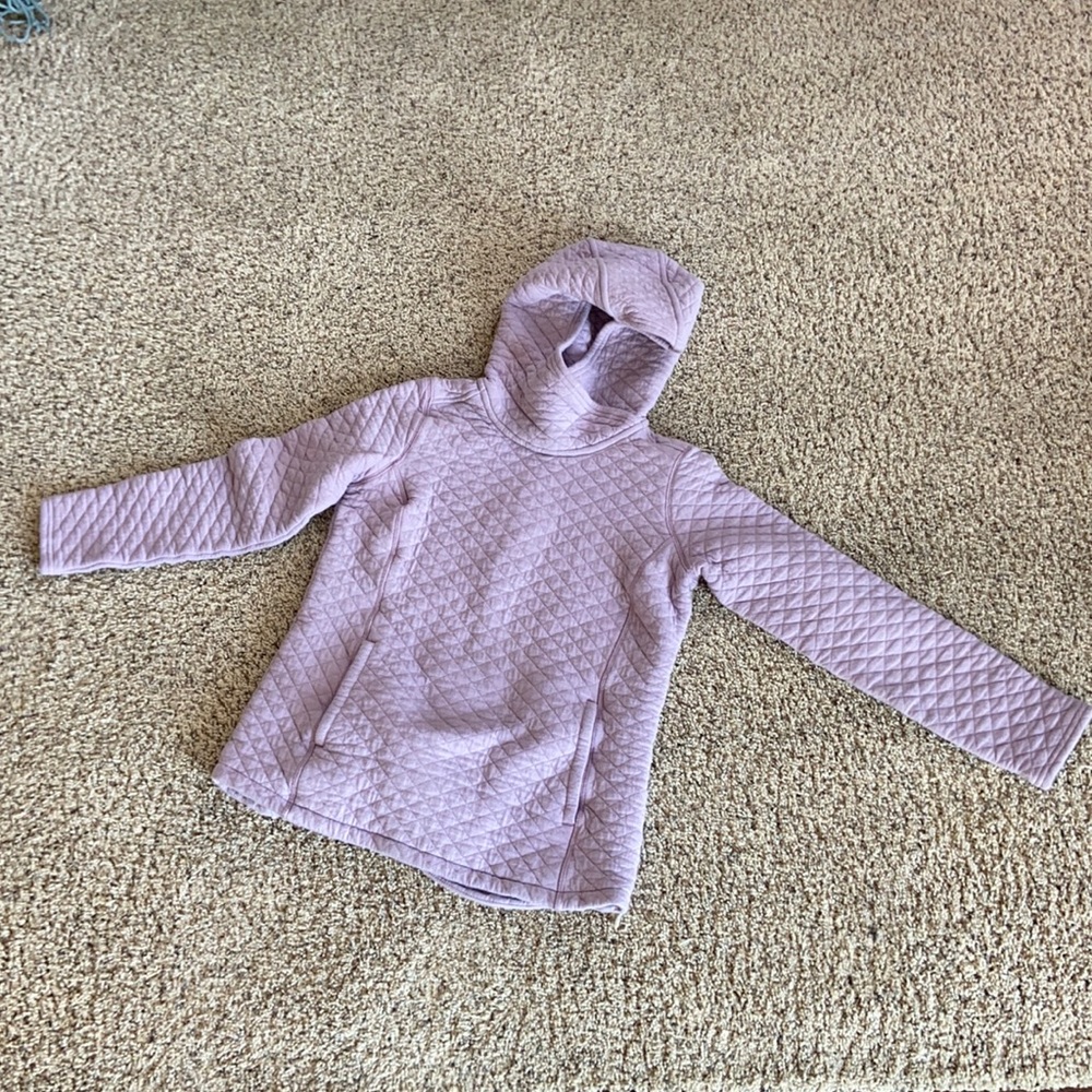 Pullover dusty purple quilted sweatshirt